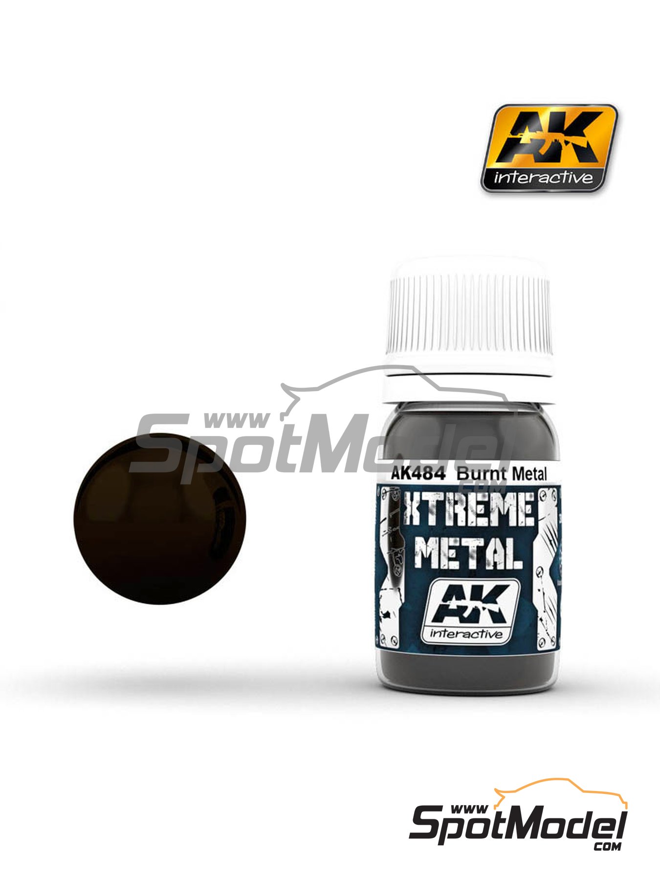 AK Interactive AK484: Xtreme metal paint Burnt metal 1 x 30ml (ref